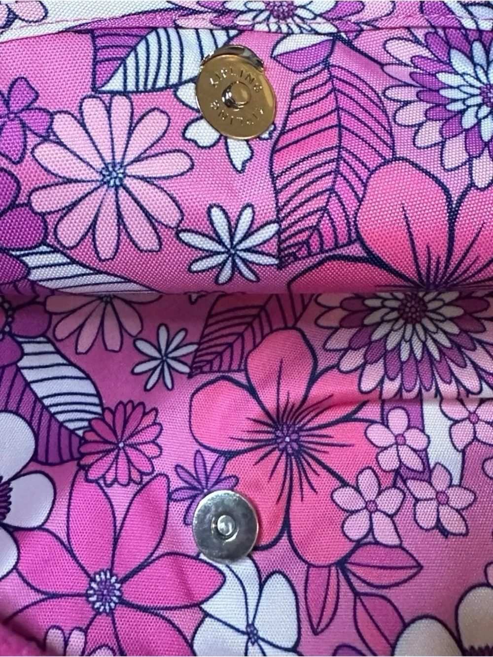 NWT Kipling Ezra Whimsical Wildflowers Laptop Backpack w Monkey Charm